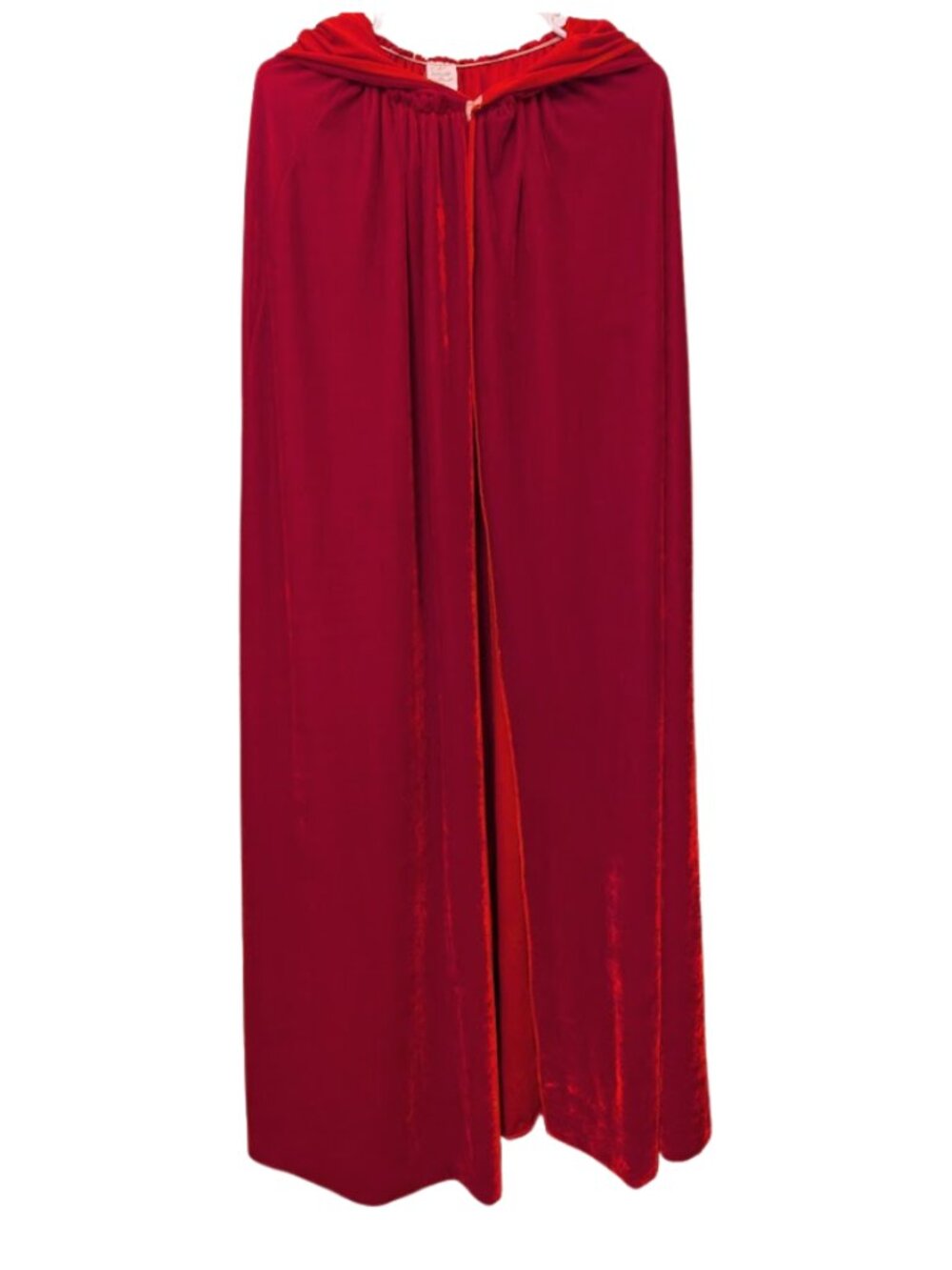 Target red velvet hooded long cape